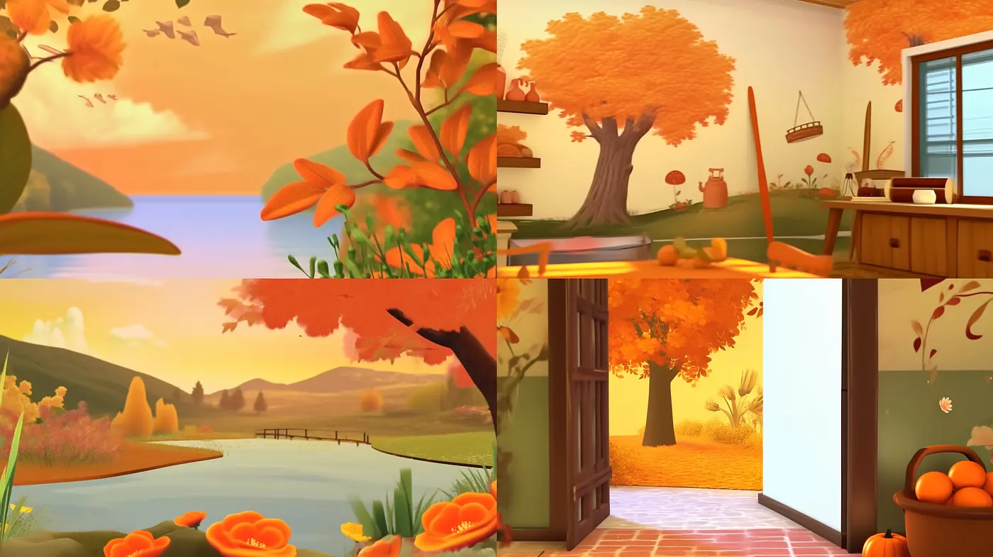 Warm Autumn Hues: A Nostalgic Embrace of Fall - Midjourney sref style