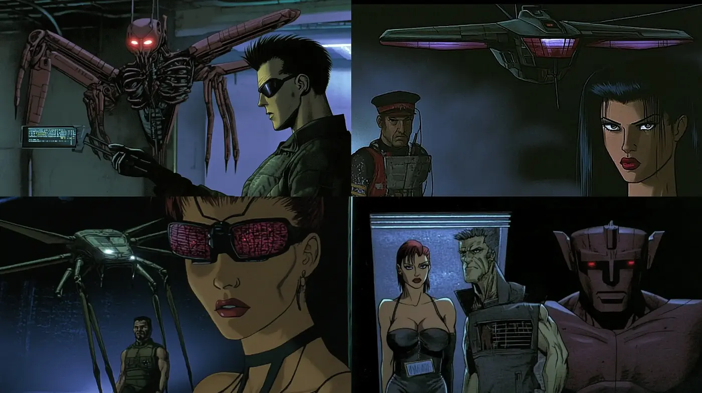 Futuristic Cyberpunk Chronicles: A Foray into Neon-Drenched Dystopia - Midjourney sref style