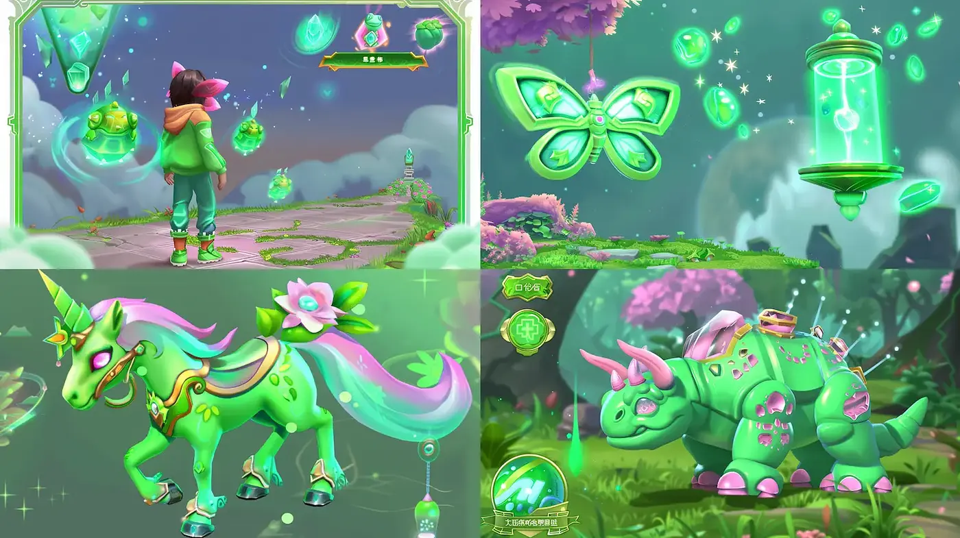 Vibrant Fantastical Worlds in a Whimsical Style - Midjourney sref style
