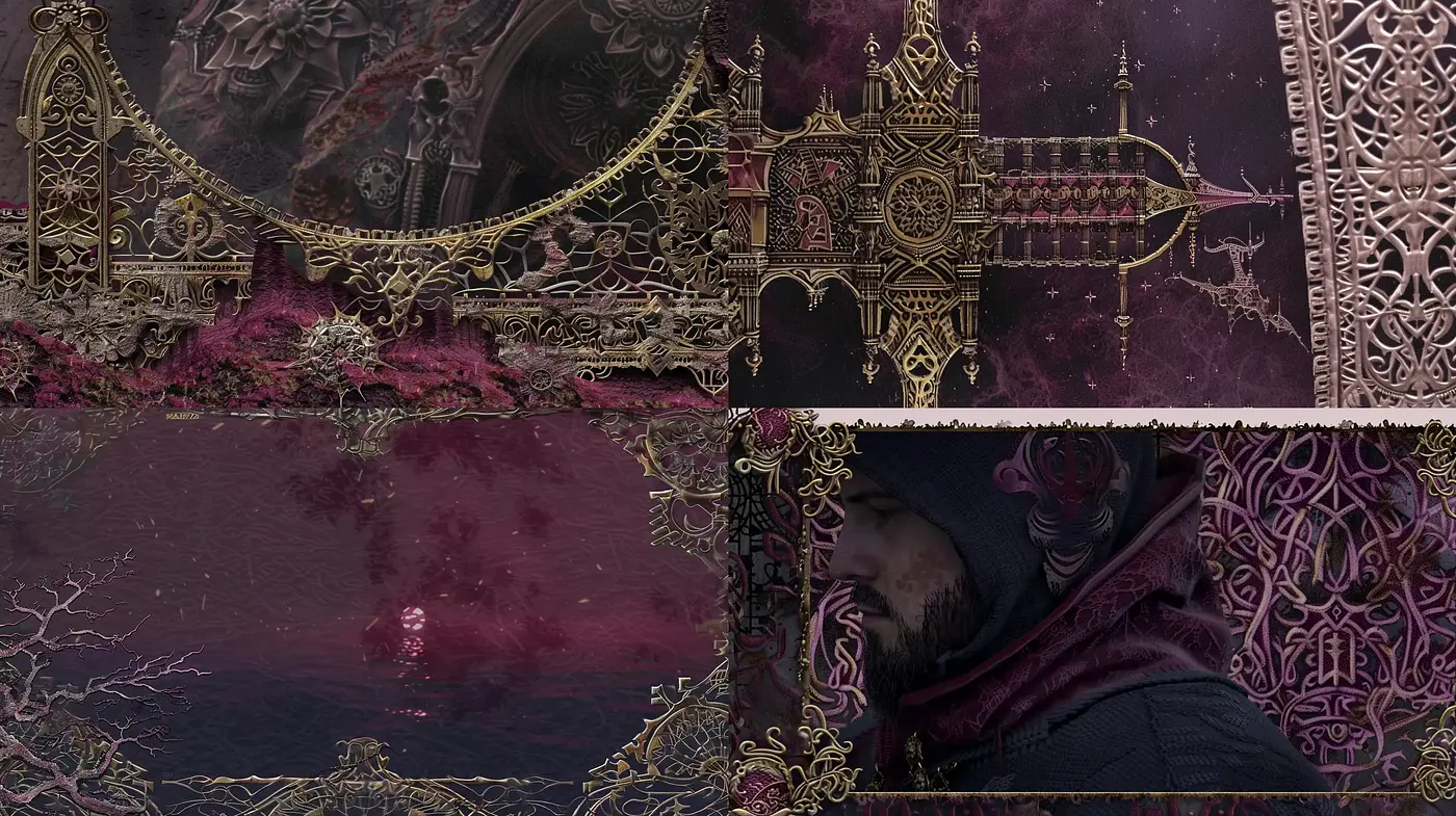 Gothic Reverie: A Fusion of Baroque Intricacy and Dark Fantasy Imagery - Midjourney sref style