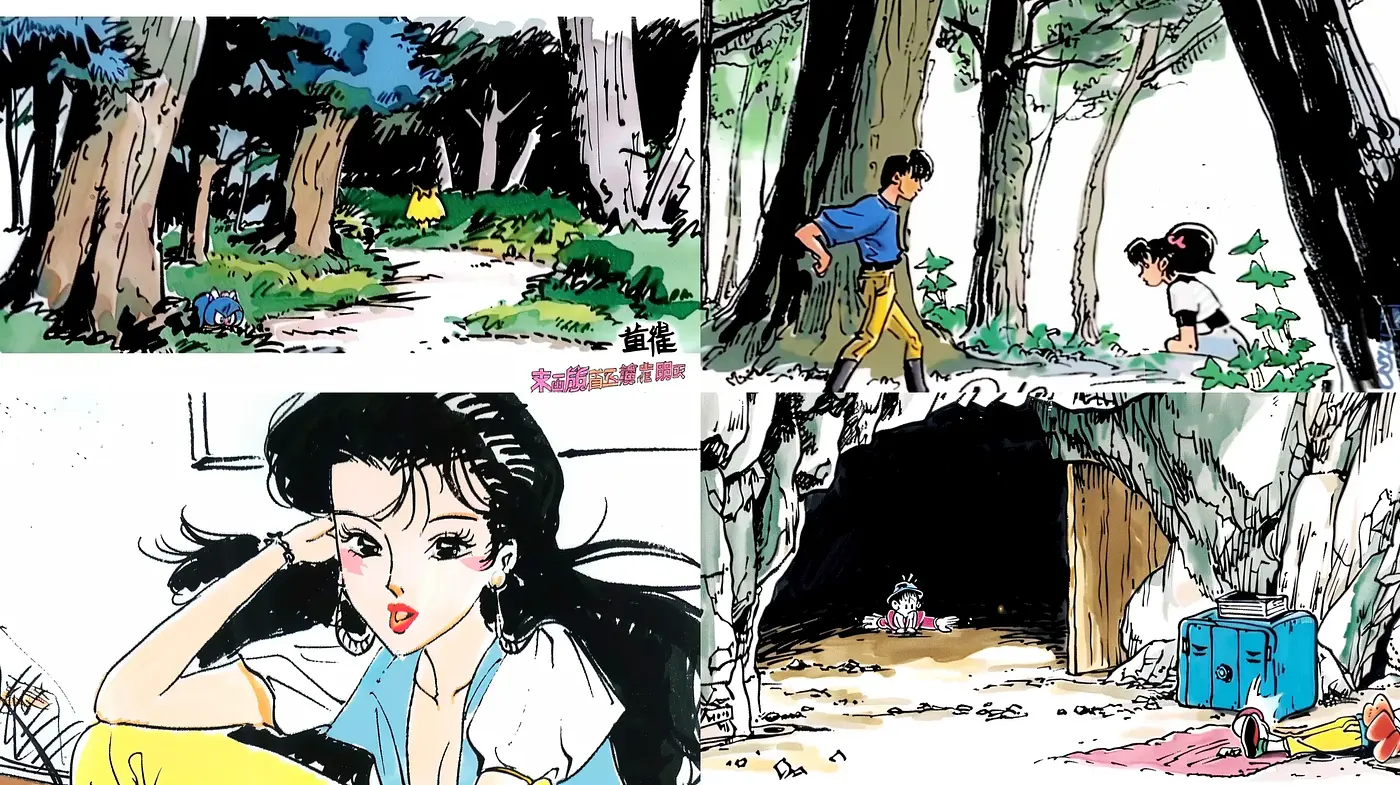 Ephemeral Brushwork Echoes in Contemporary Manga Illustrations - Midjourney sref style