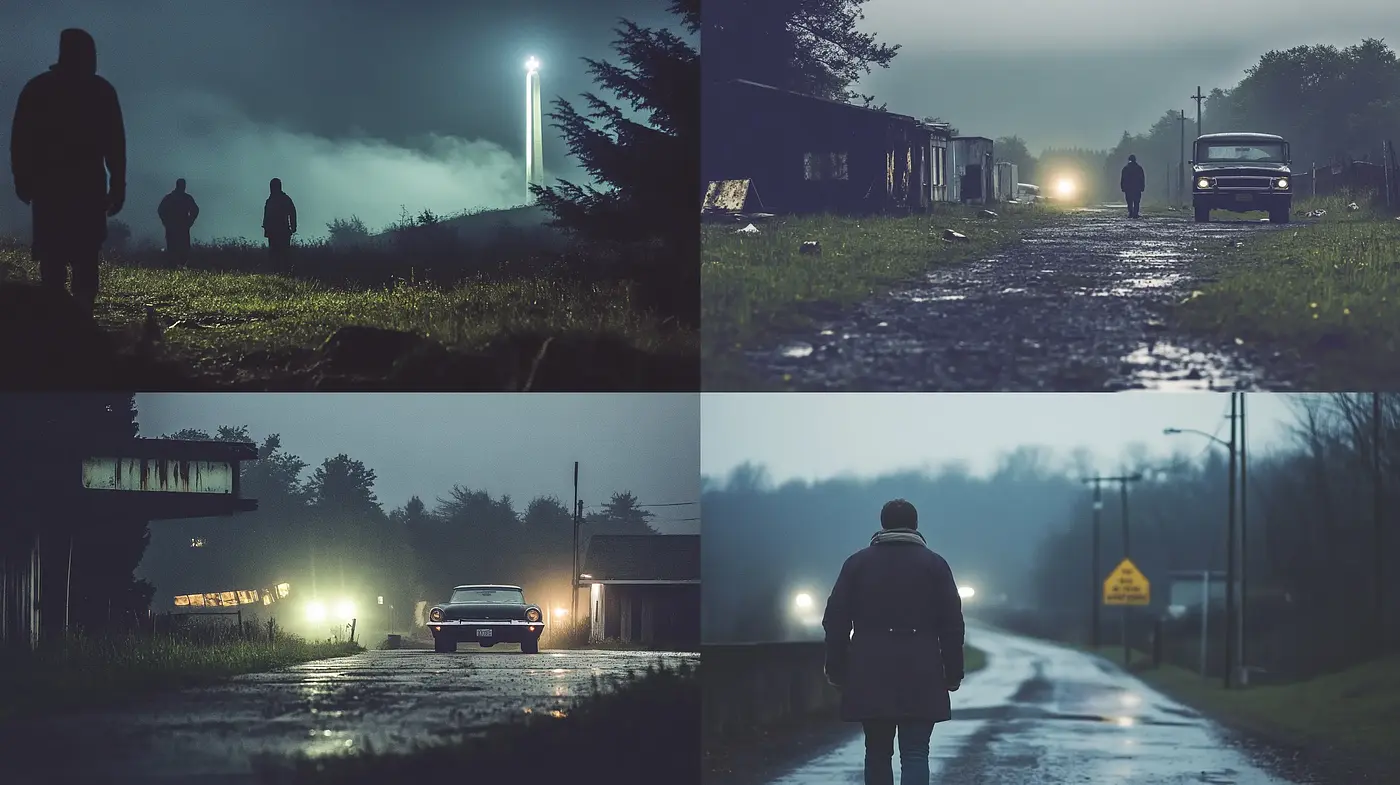 Nocturnal Hues of Solitude: A Cinematic Exploration in Blue - Midjourney sref style