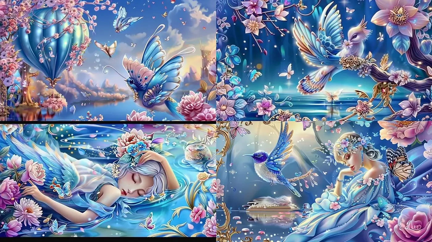 Enchanted Dreamscapes with Ethereal Luminosity - Midjourney sref style