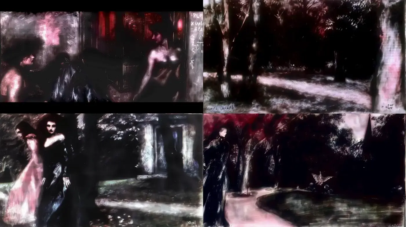 Mysterious and Ethereal Aesthetic with Dark Romanticism - Midjourney sref style