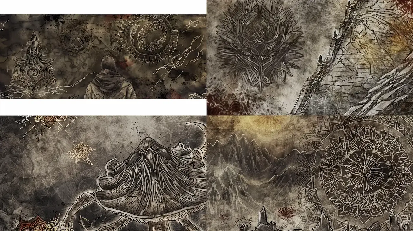 Ethereal Sepia Dreamscape: A Fusion of Steampunk and Surrealism - Midjourney sref style