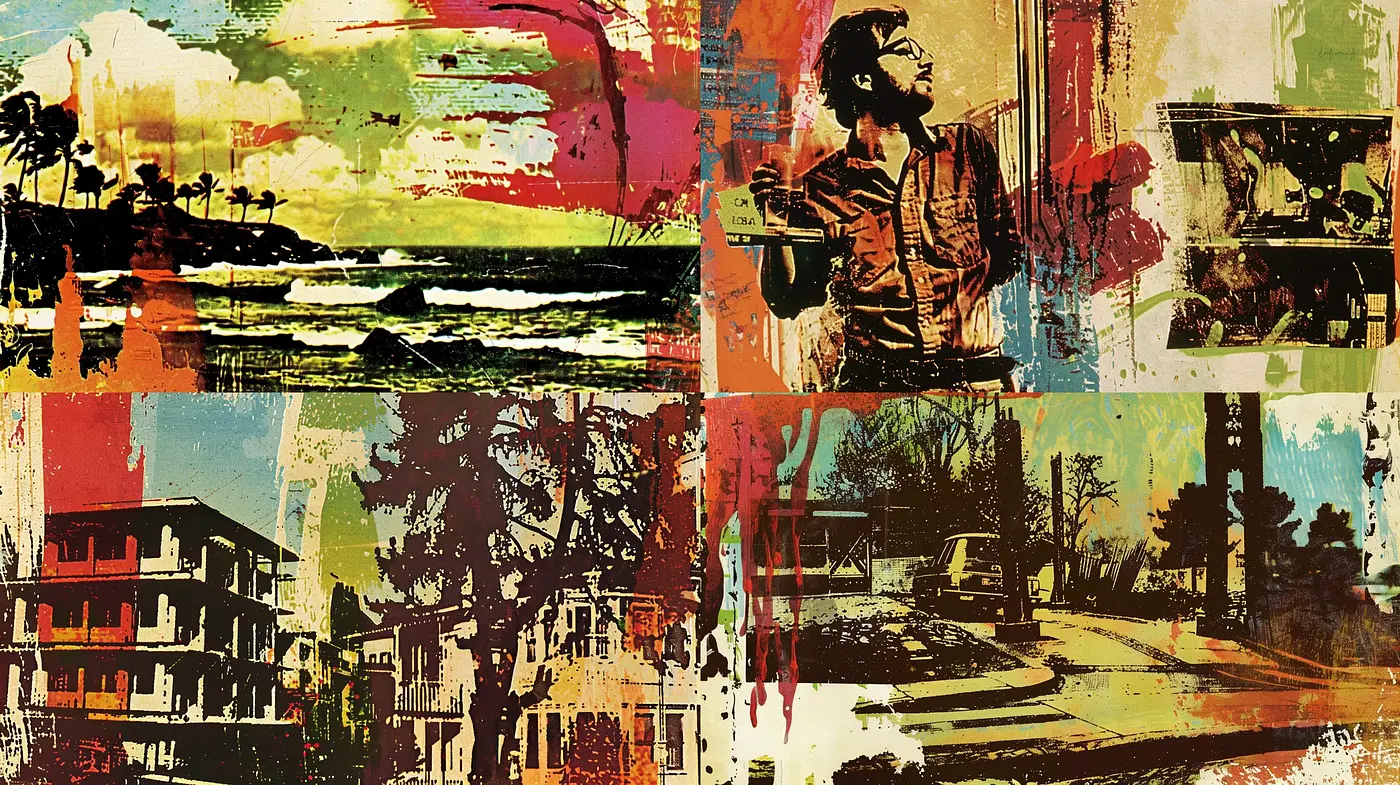 Eclectic Urban Vibrancy: A Fusion of Street Art and Expressionism - Midjourney sref style