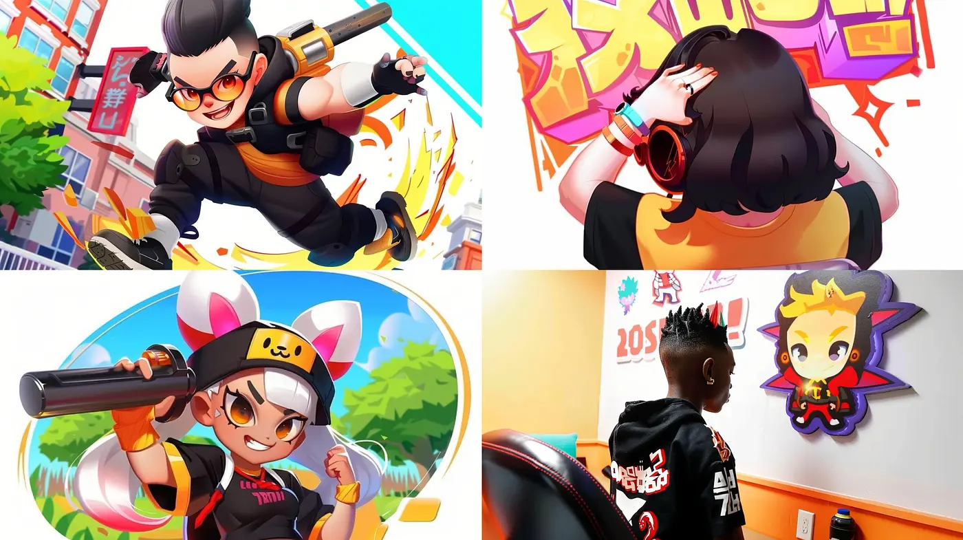 Vibrant Animation Fusion with a Contemporary Pop Culture Twist - Midjourney sref style