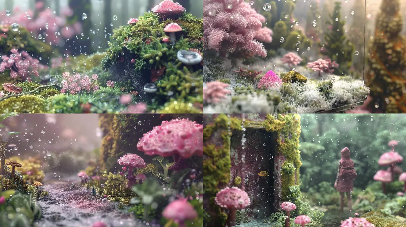 Enchanted Forest Whispers: A Fusion of Dreamy Botanicals and Soft Hues - Midjourney sref style
