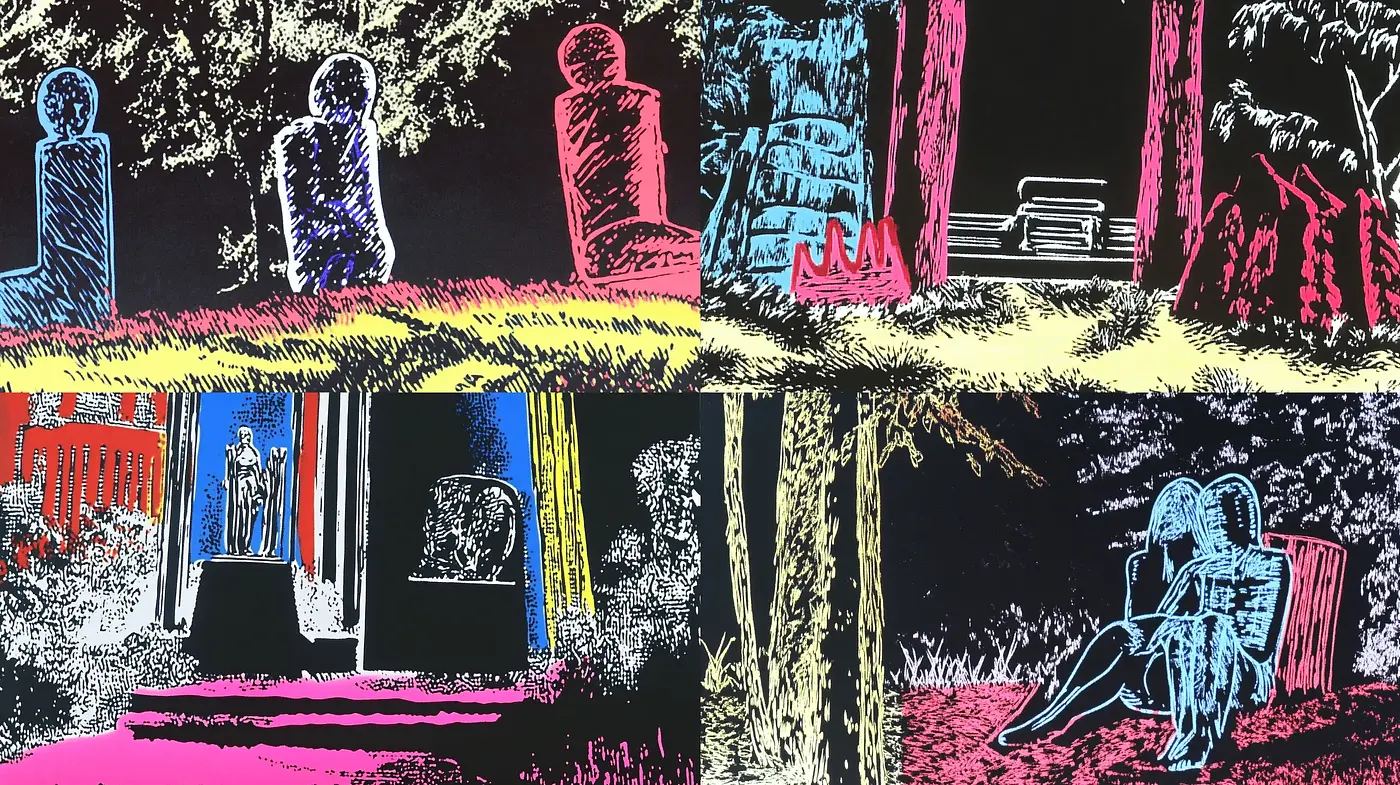 Neon Noir Graphic Novel Imagery - Midjourney sref style
