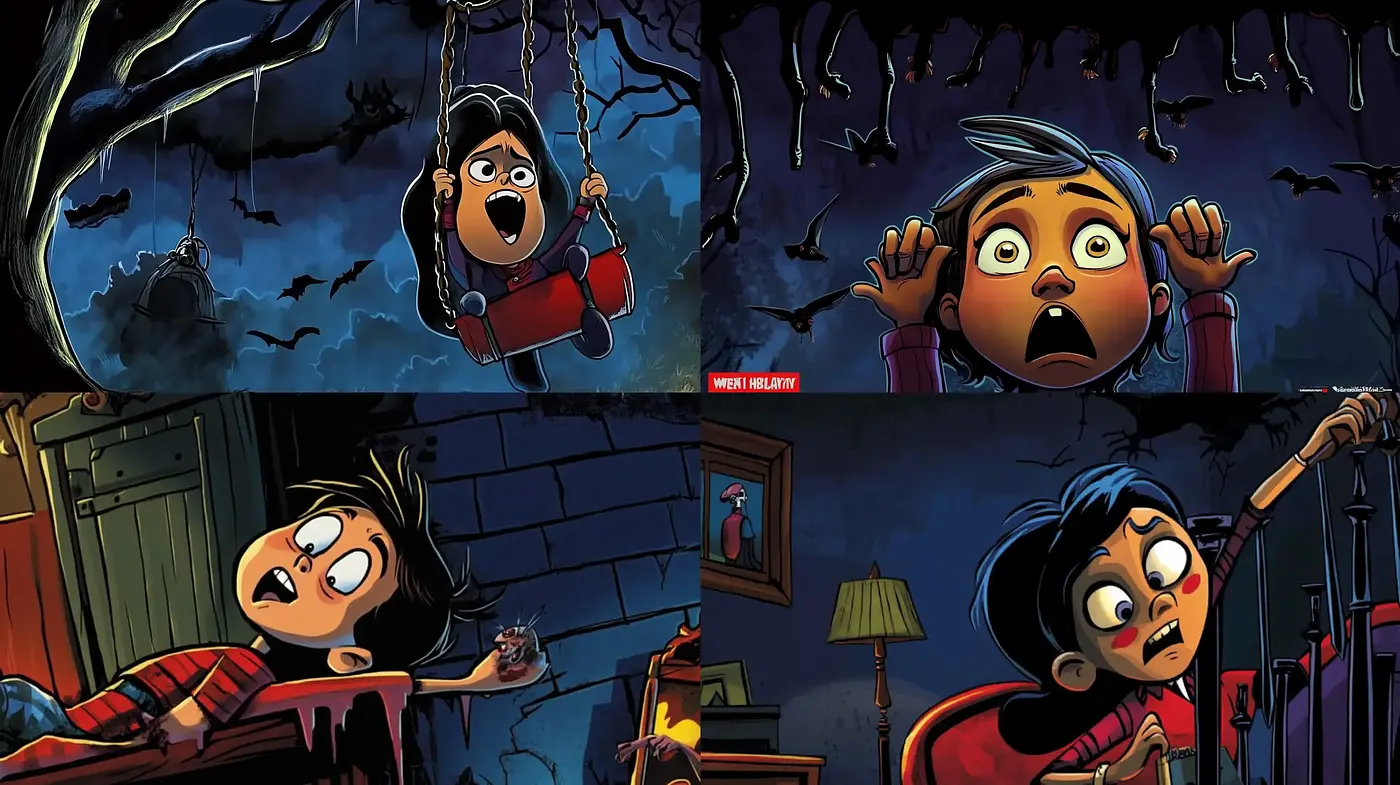 Midnight Whimsy: A Homage to Modern Animation and Graphic Novels - Midjourney sref style