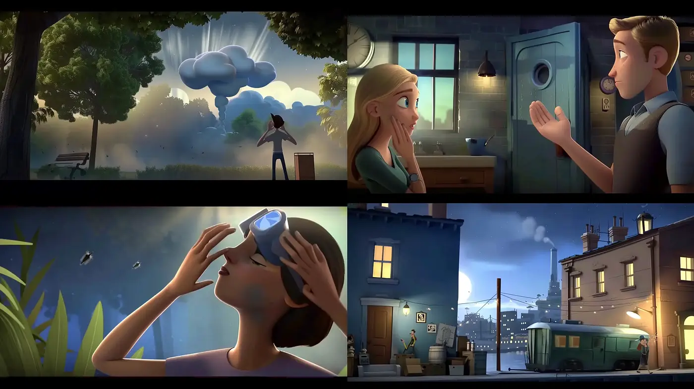 Dusk to Dawn: Serene Narrative Visions with a Luminous Twilight Glow - Midjourney sref style