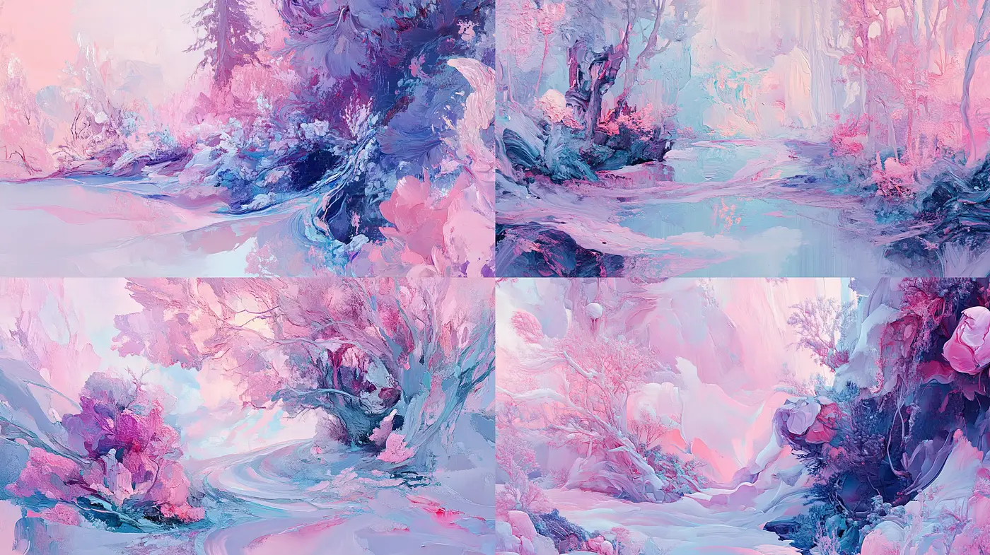Ethereal Pastel Dreamscape: A Synthesis of Impressionist Serenity and Surreal Ambiance - Midjourney sref style