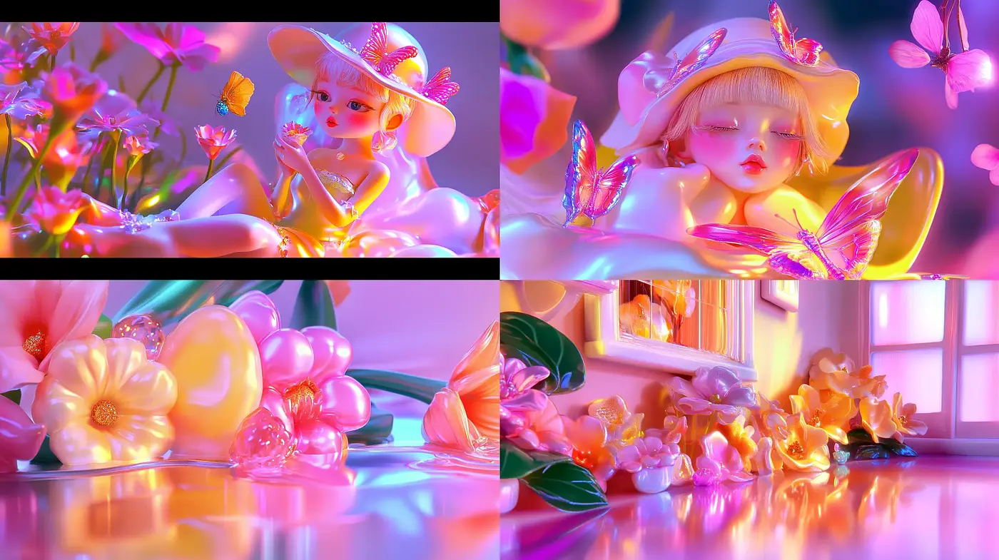 Illuminated Dreamscape: A Luminous Pastel Synthesis - Midjourney sref style