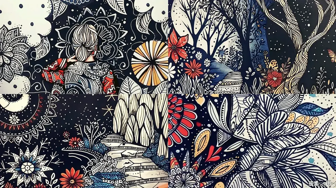 Whimsical and intricate nature-inspired illustrations - Midjourney sref style