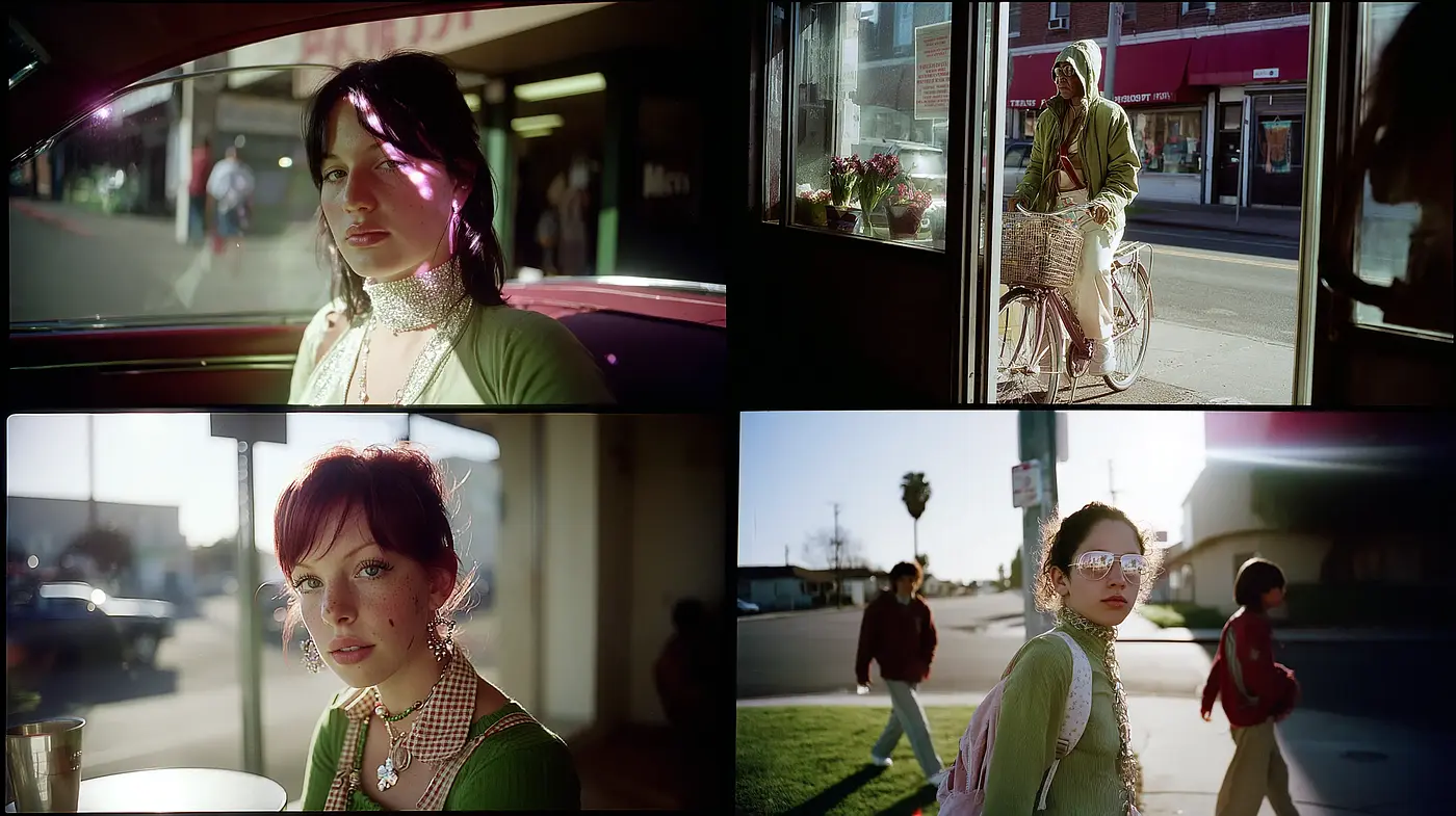 Nostalgic Urban Aesthetic with a Touch of Vintage Glamour - Midjourney sref style