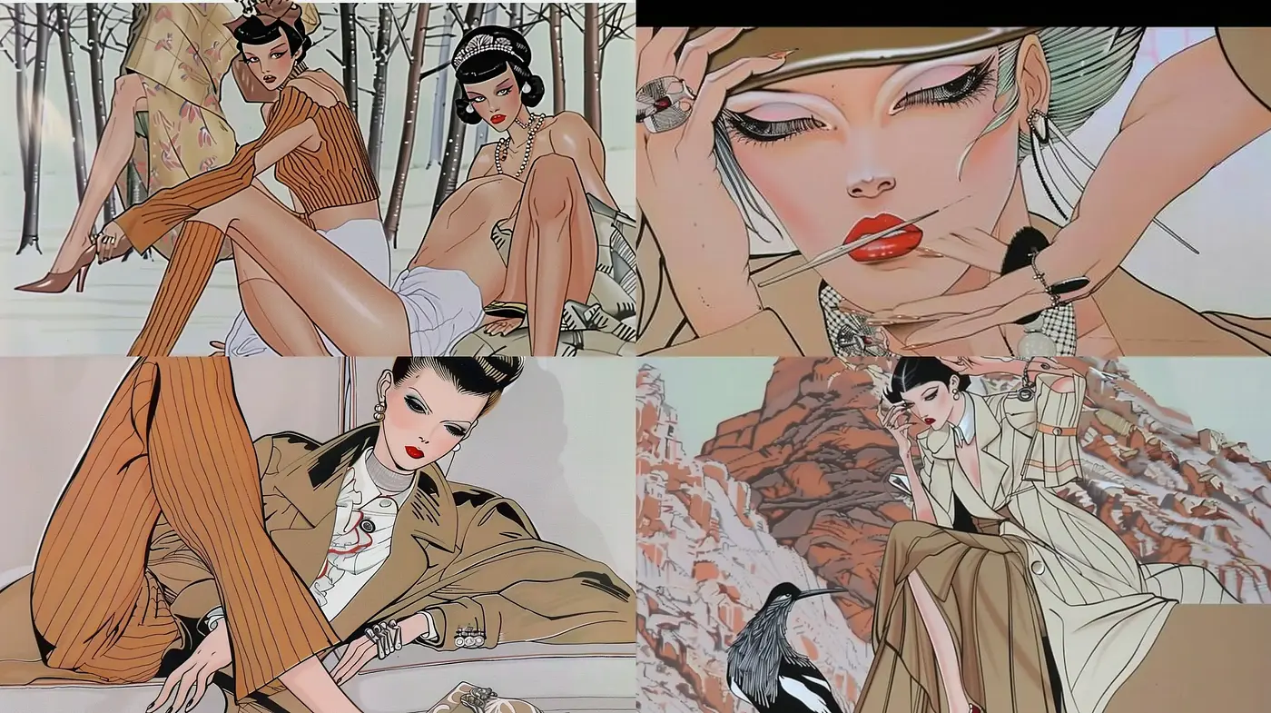 Elegance and Grace in Stylized Illustration - Midjourney sref style