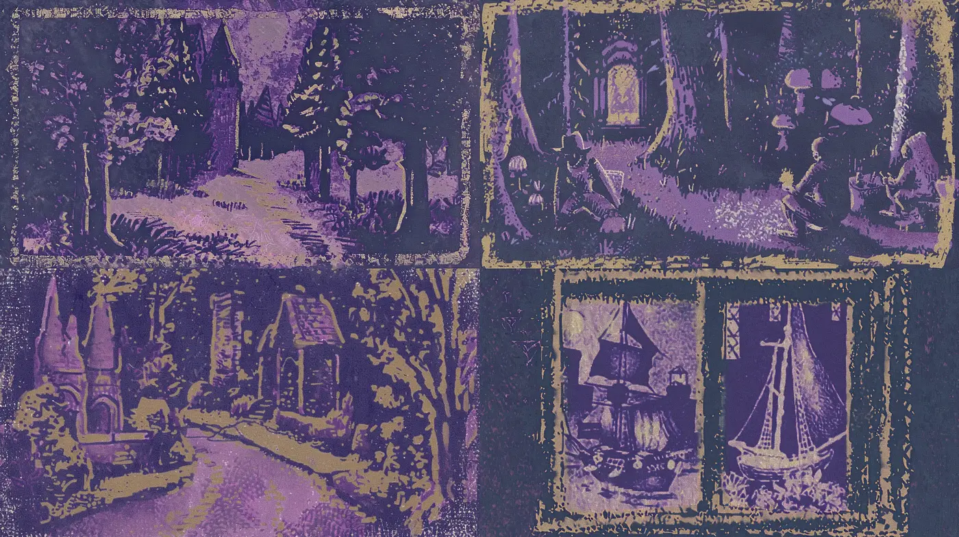 Gothic Fantasy: An Enigmatic Voyage through Monochromatic Dreams - Midjourney sref style