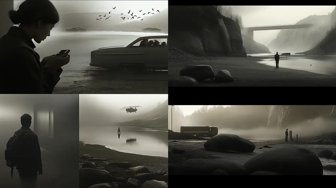 Ethereal Monochrome Vistas: A Homage to Serenity and Solitude - Midjourney sref style