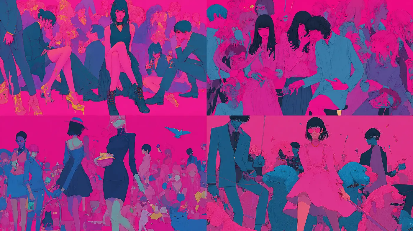 Vibrant Contemporary Pop Art with a Dreamlike Quality - Midjourney sref style