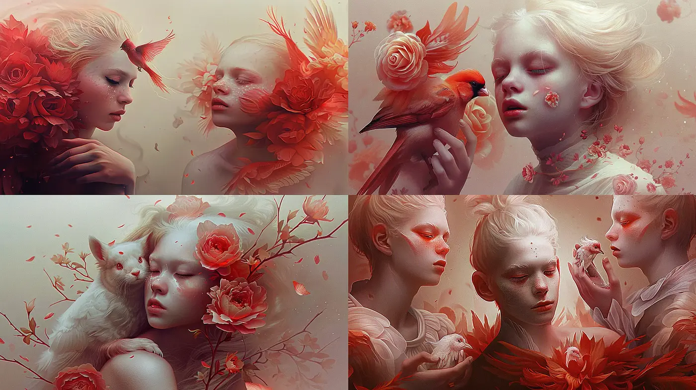 Ethereal Blossom Dreamscape: An Artistic Fusion of Florals and Serenity - Midjourney sref style