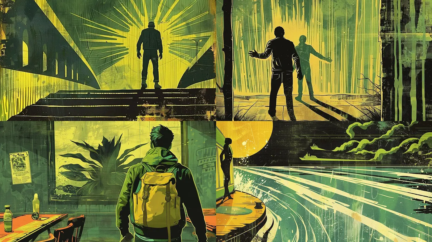 Consistent Chromatic Harmonies in Stylized Narrative Illustrations - Midjourney sref style