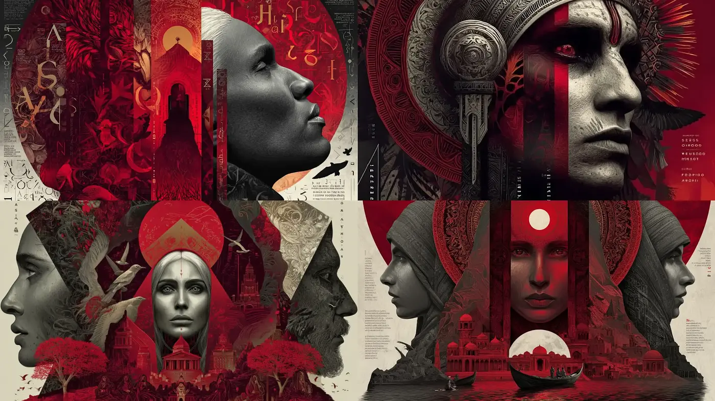 Dynamic and Intricate Visual Storytelling with Historical Influences - Midjourney sref style