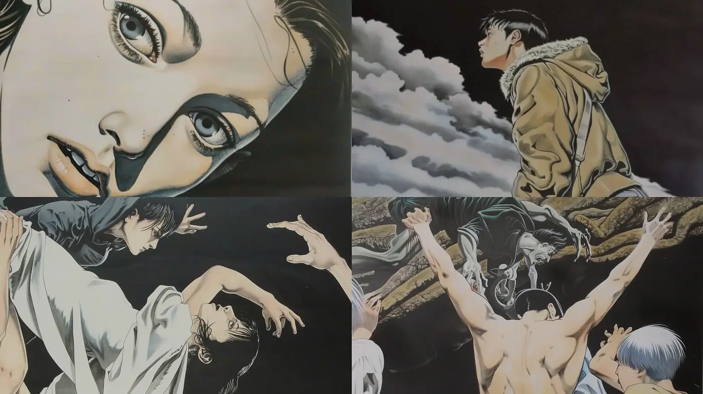 Ethereal Dreamscape through a Manga Lens - Midjourney sref style