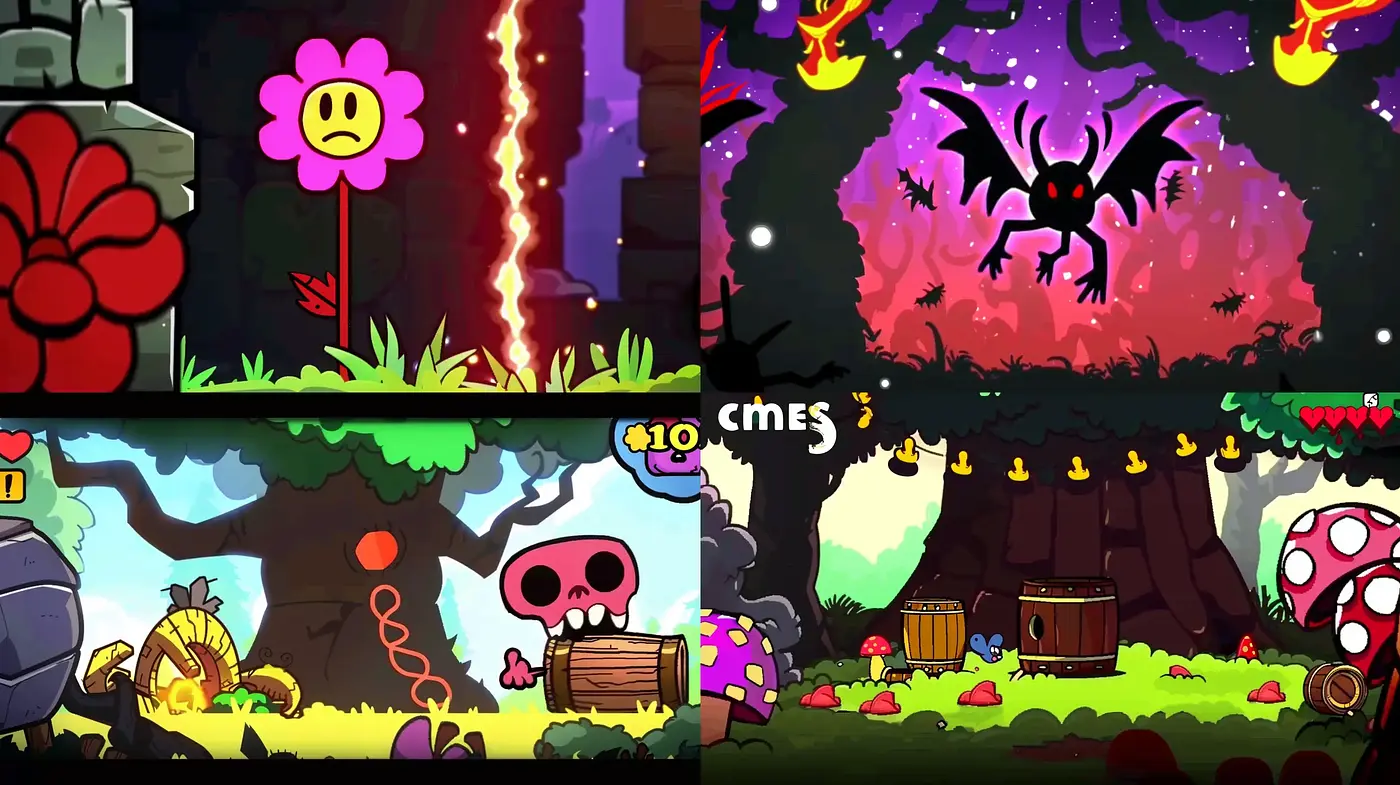 Fantastical Arcade Adventure Aesthetic with Energetic Colors - Midjourney sref style