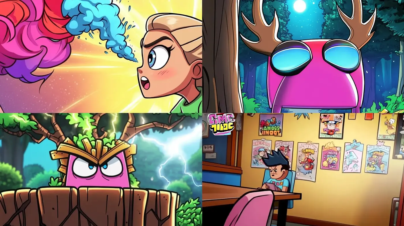 Vibrant Animation Style Fusion with a Hint of Retro Comic Charm - Midjourney sref style