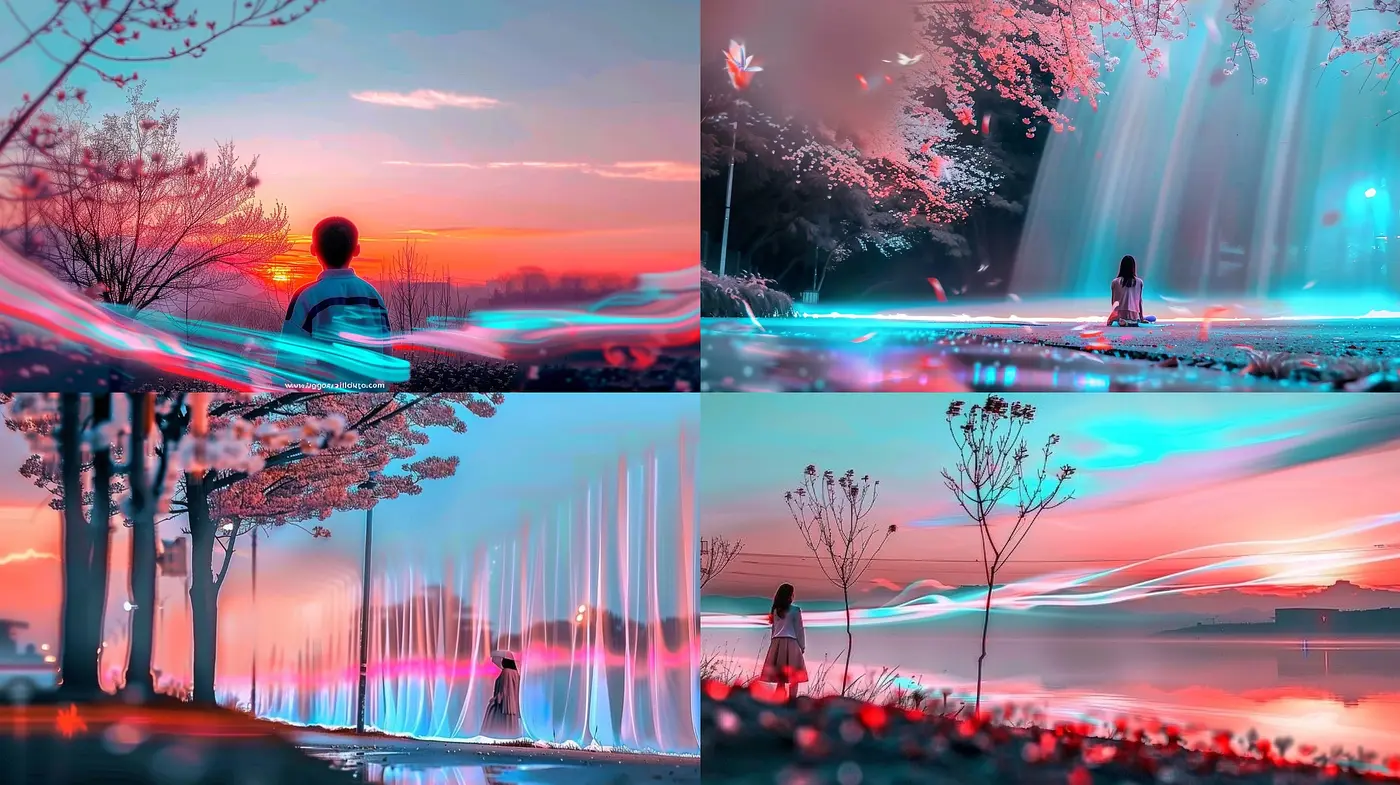 Ethereal Twilight: A Fusion of Surreal and Digital Impressionism - Midjourney sref style