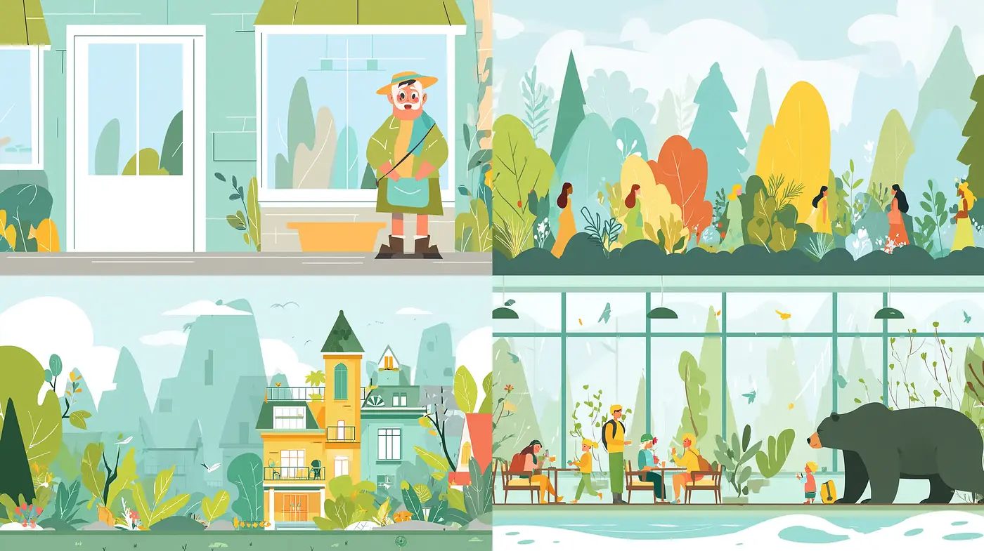 Charming and Whimsical Illustrative Style with a Playful Atmosphere - Midjourney sref style