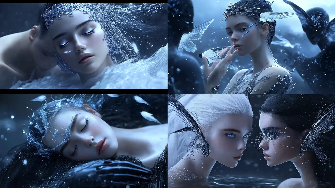 Ethereal Dreamscape in Enigmatic Hues - Midjourney sref style