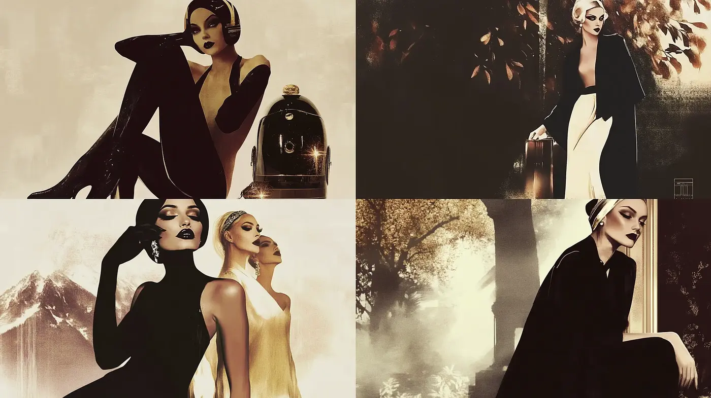 Elegant Sepia-Esque Portraiture with a Timeless Ethereal Grace - Midjourney sref style