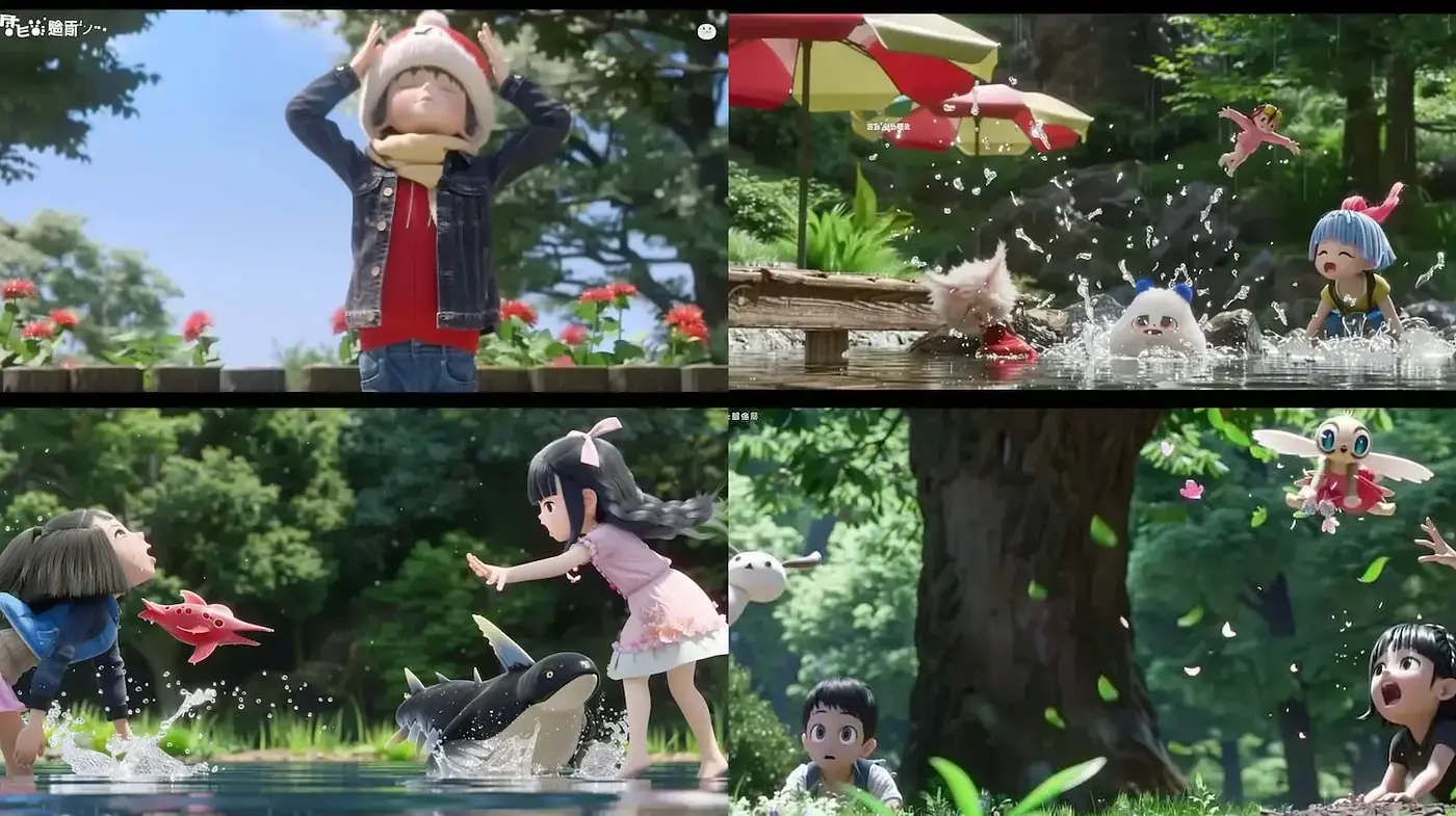 Whimsical and Playful Scenic Illustrations with Anime Influences - Midjourney sref style