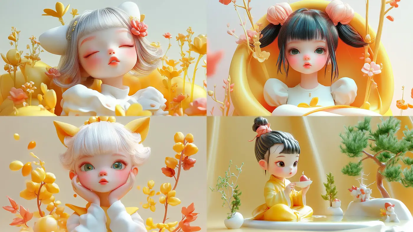 Enchanting Pastel Wonderland: A Serene Journey in Whimsical Shades - Midjourney sref style