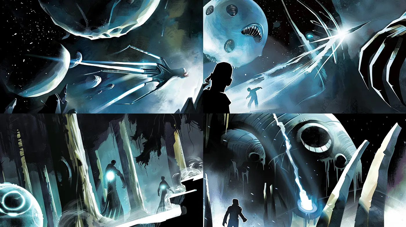 Ethereal Dreamscape: A Consistent Fusion of Surreal Mystique and Sci-Fi Fantasy - Midjourney sref style