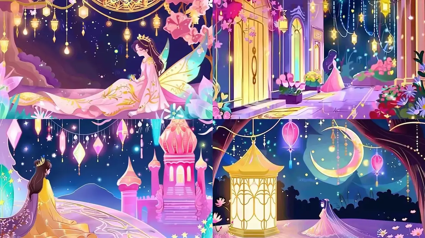 Enchanting and Dreamy Fantasy Aesthetic with Ethereal Elements - Midjourney sref style
