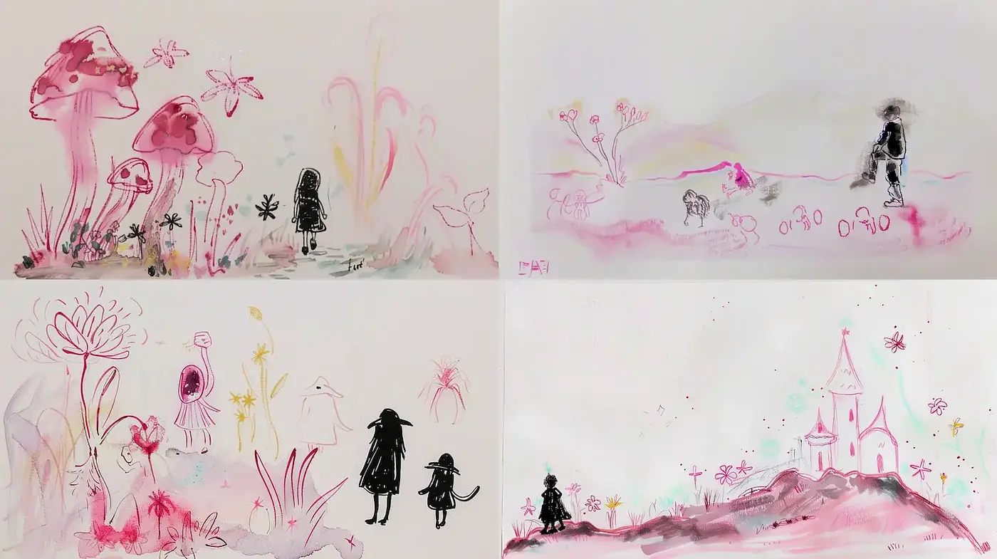 Whimsical and Ethereal Illustrations with a Dreamlike Quality - Midjourney sref style