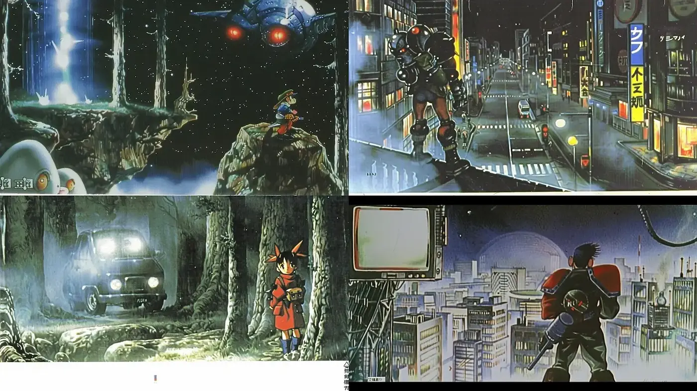 Futuristic Sci-Fi Landscapes with a Nostalgic Touch and a Gritty Urban Atmosphere - Midjourney sref style