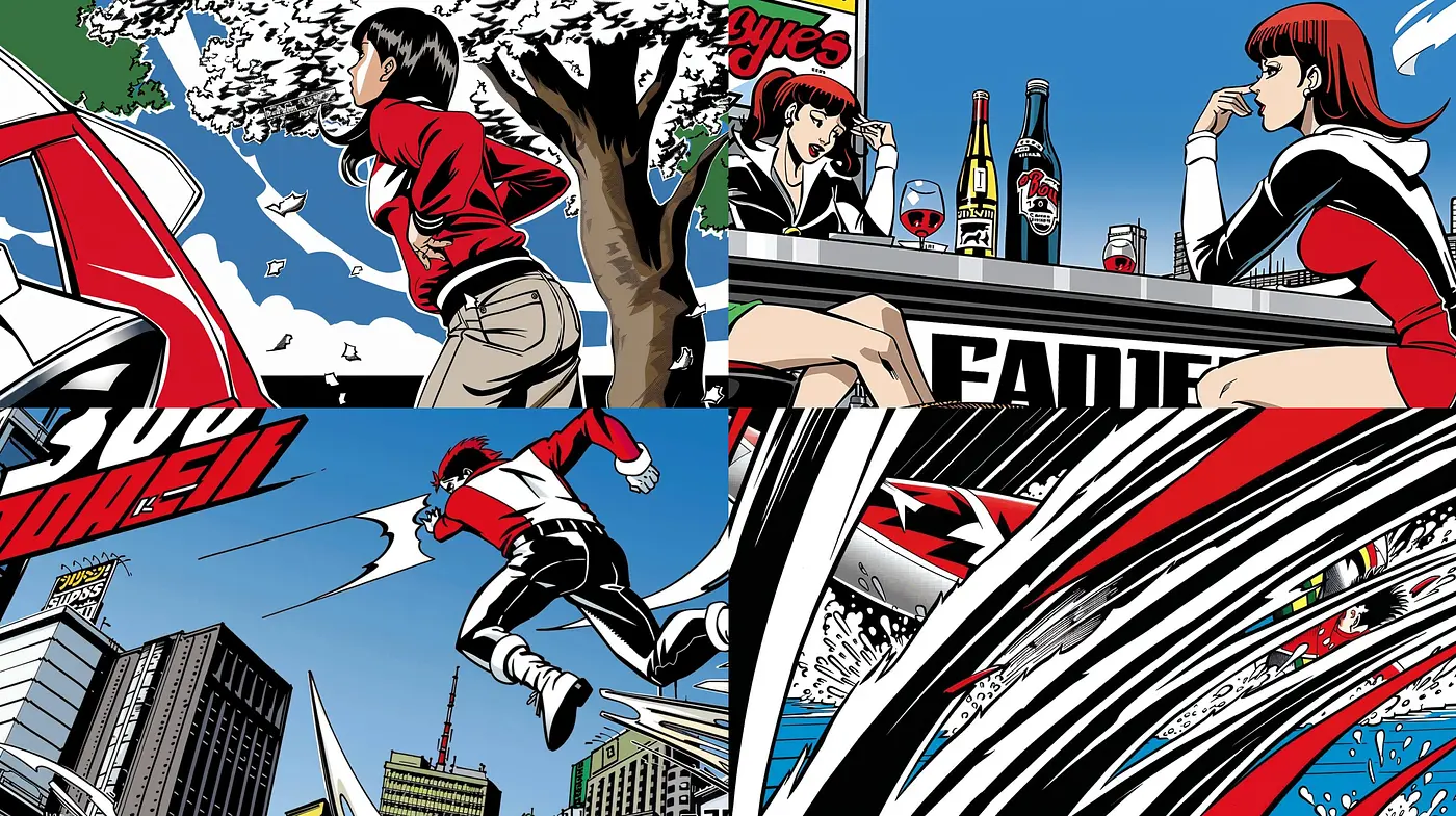 Dynamic Pop Art Expressionism with a Graphic Novel Twist - Midjourney sref style