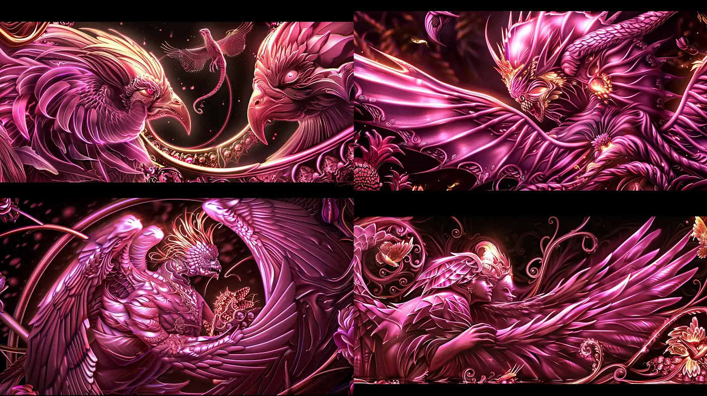 Ethereal Luminescence: An Homage to Mythical Elegance in Digital Art - Midjourney sref style