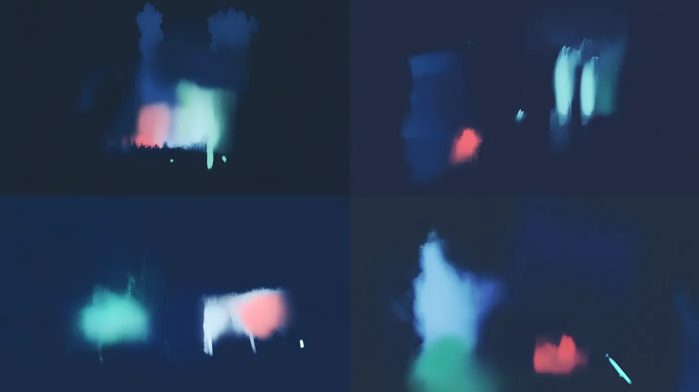 Ethereal Blurred Nocturnes: A Study in Indistinct Light and Color - Midjourney sref style