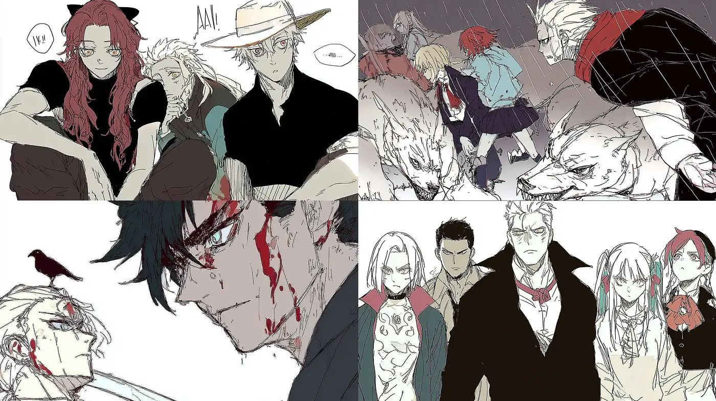 Dynamic and Atmospheric Comic-Style Illustrations with a Dark Edge - Midjourney sref style