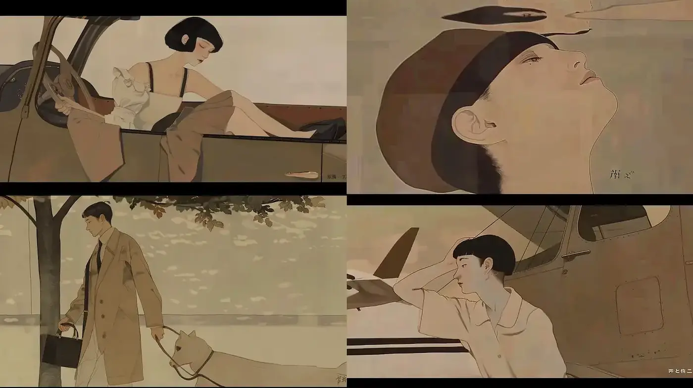 Elegant and Nostalgic Illustrations with a Vintage Aesthetic - Midjourney sref style