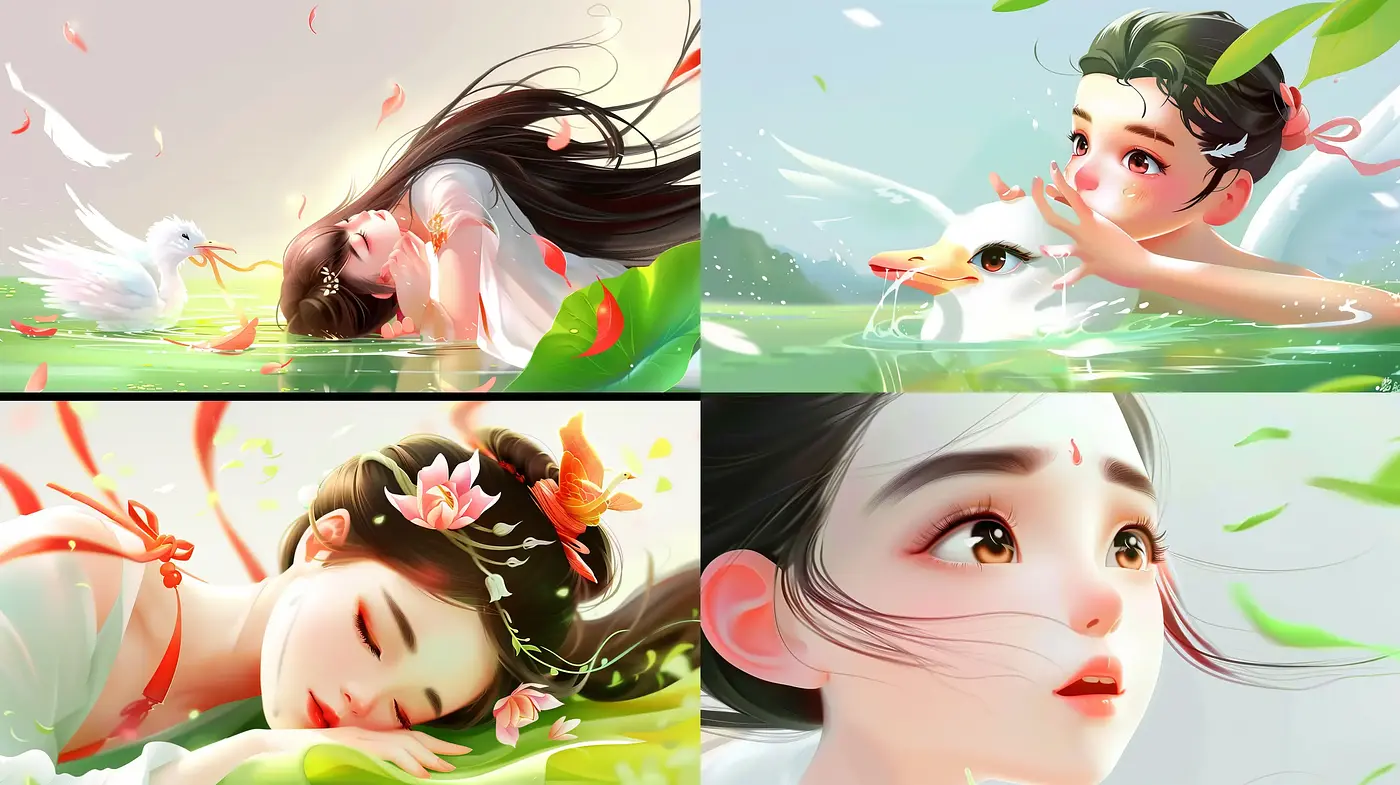 Ethereal Whimsy in Digital Brushstrokes - Midjourney sref style
