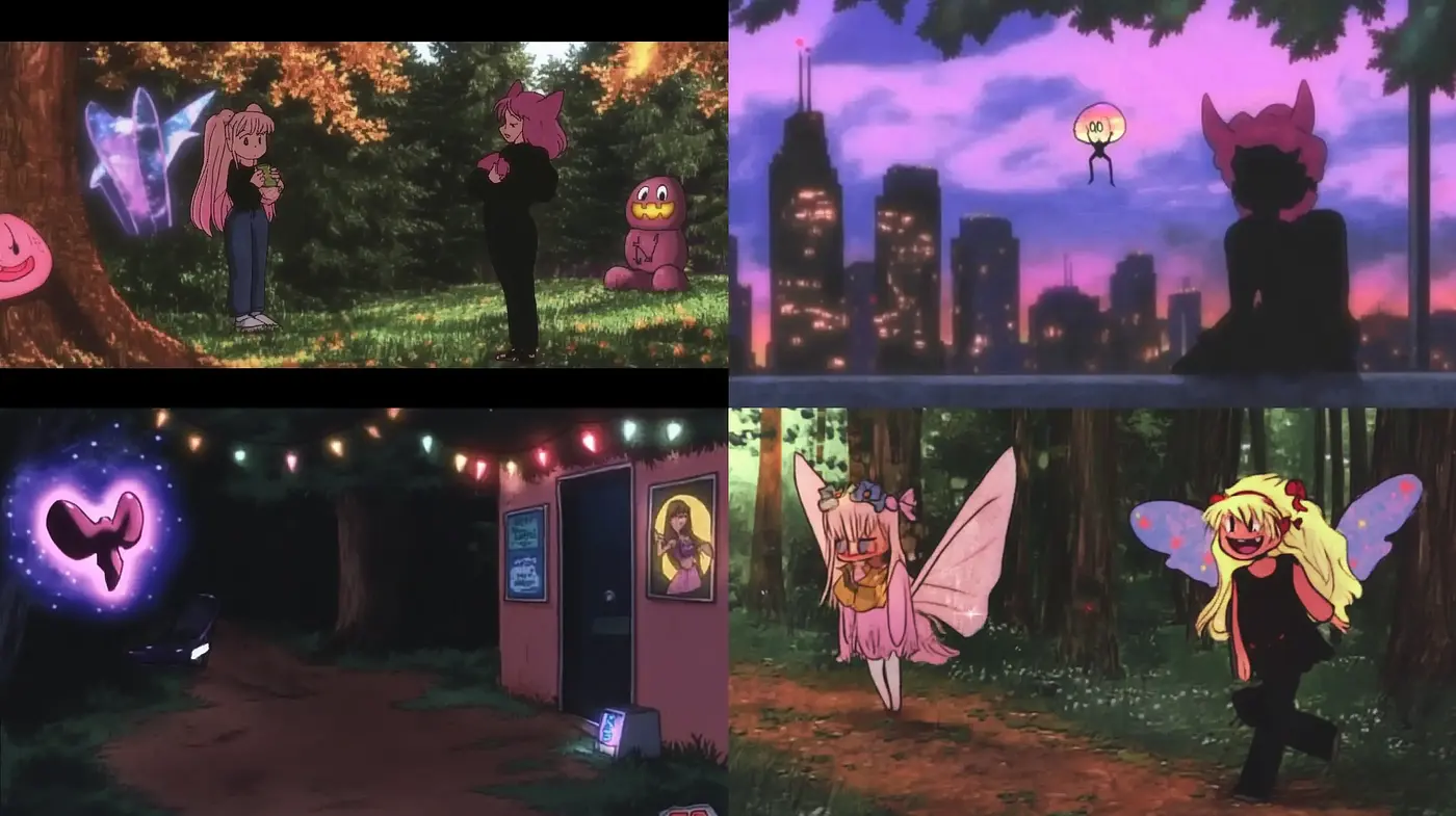 Enigmatic Twilight Hues in Ethereal Anime Dreamscape - Midjourney sref style
