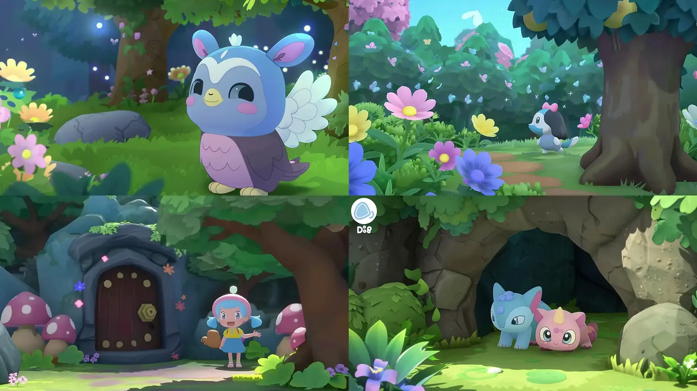 Enchanted Woodland Whimsy: A Consistent Tale of Magical Creatures and Lush Scenery - Midjourney sref style