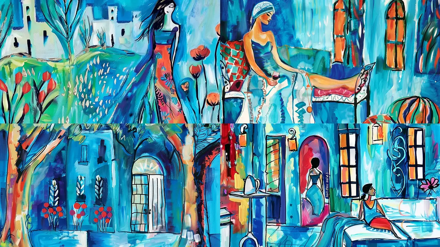 Vivid Chromatic Expressions in Expressionist Brushwork - Midjourney sref style