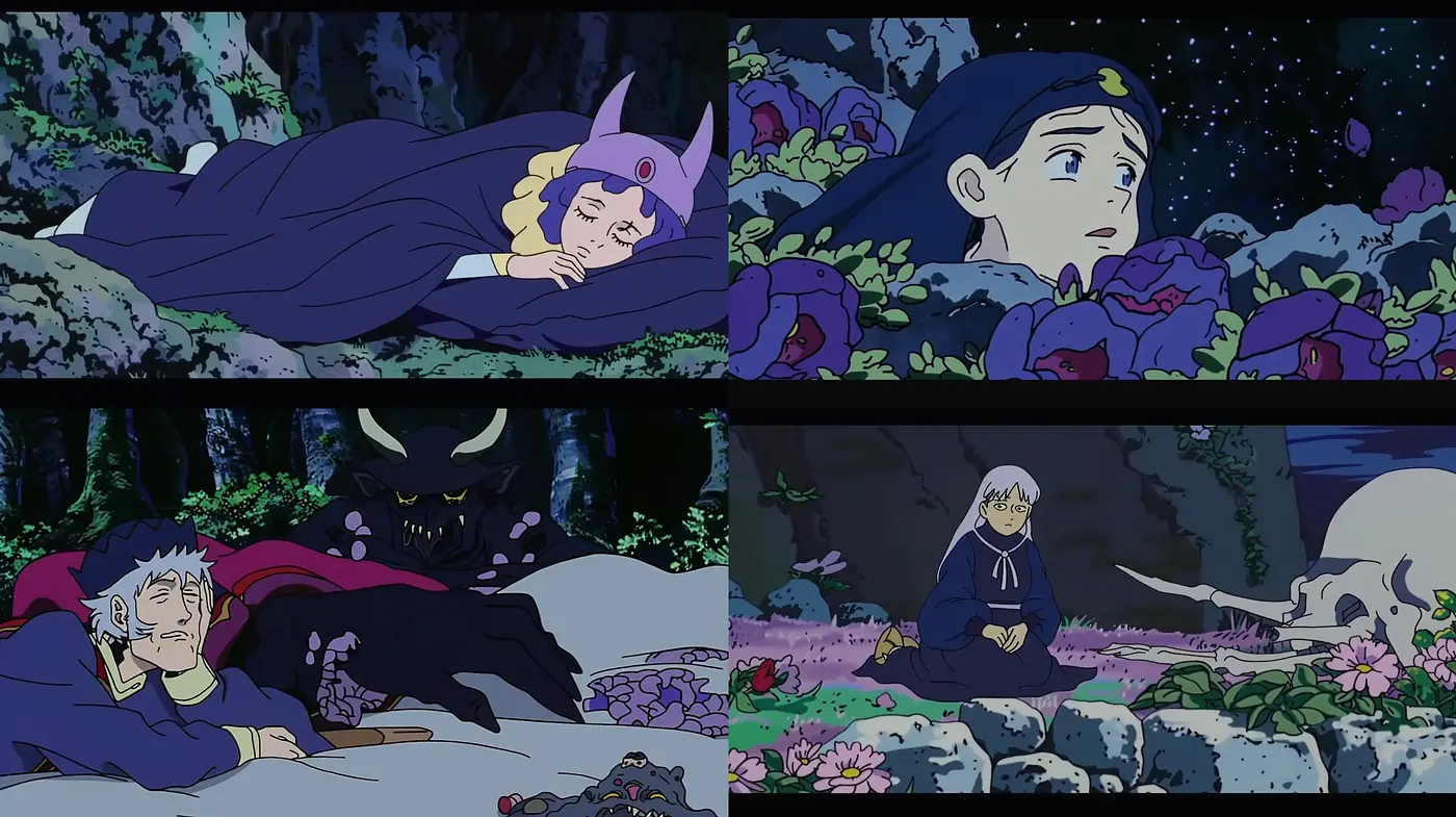 Enchanted Nocturne: A Homage to Ghibli's Ethereal Nightscapes - Midjourney sref style