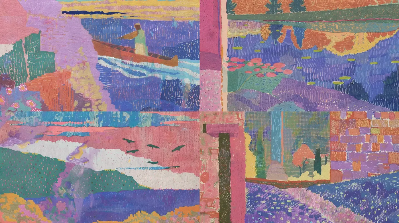 Textured Tapestry of Vivid Hues and Expressionistic Influences - Midjourney sref style